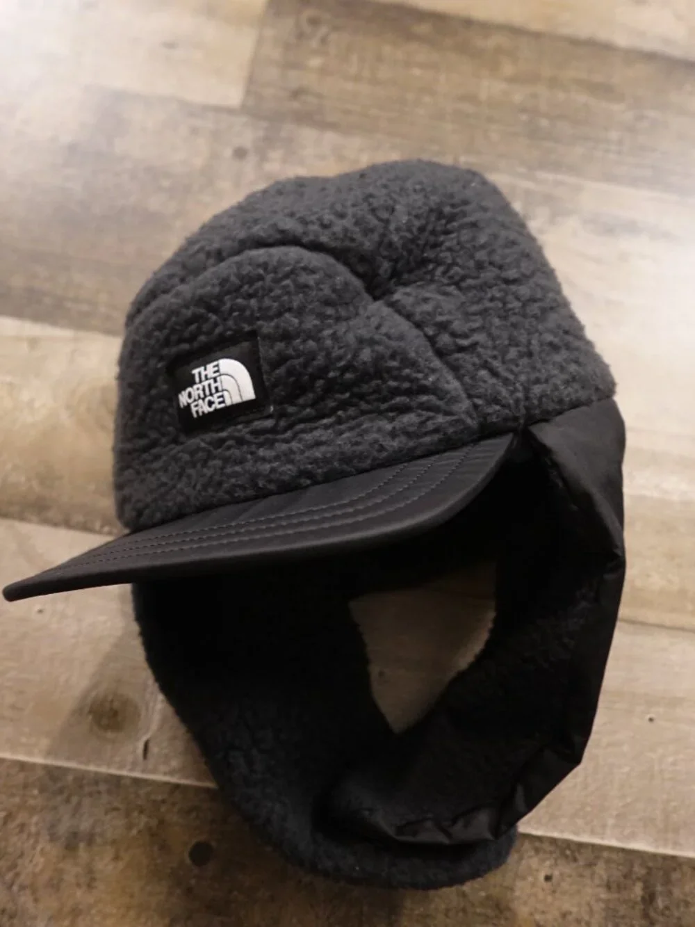 The North Face Forrest Fleece Trapper Hat Kids S/P Dark Gray Winter Earflap